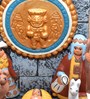 Kerststal Peru tempel detail