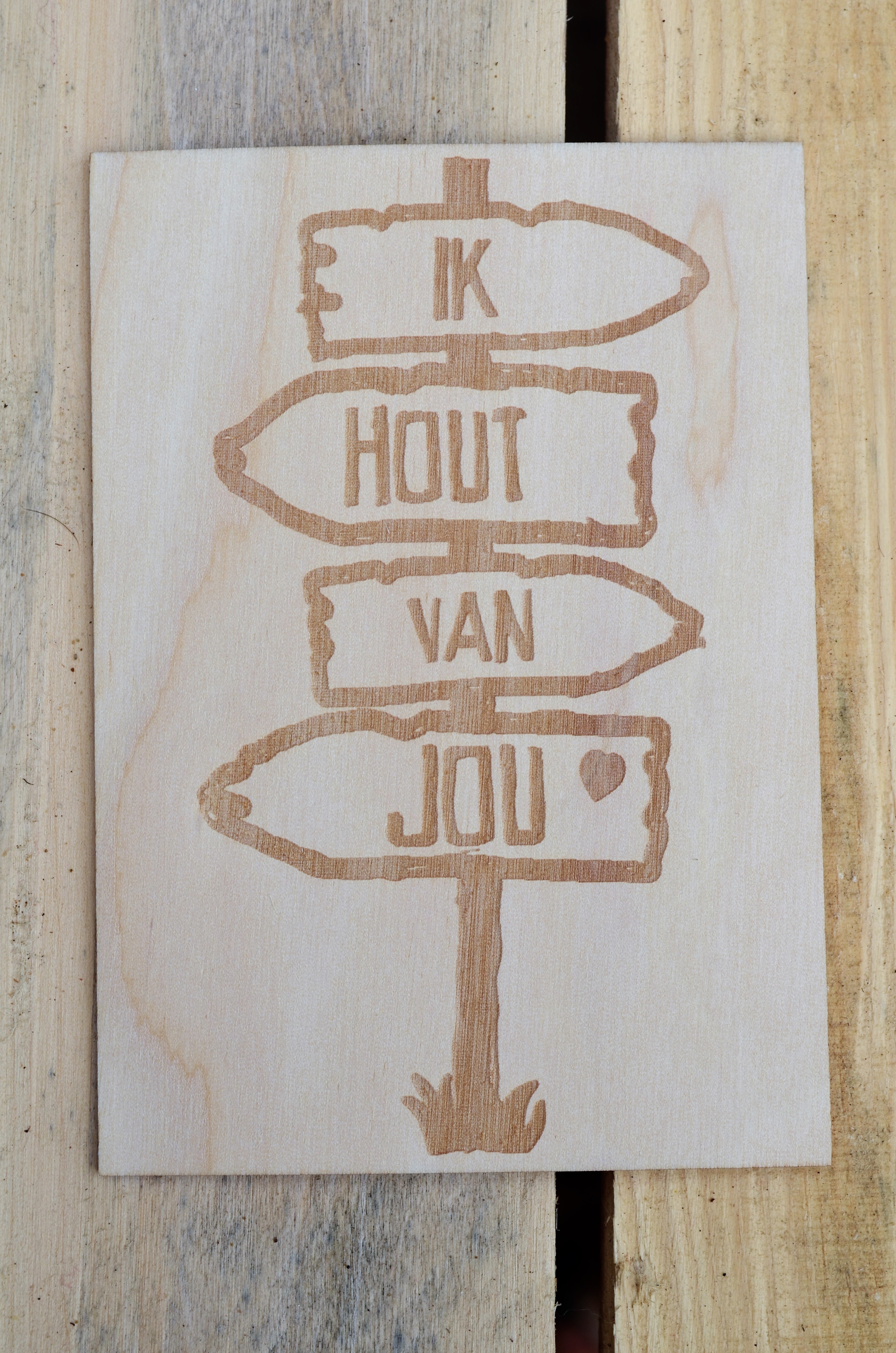 NIEUW Houten kaarten