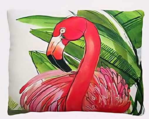 Le jardin back pillow 50x60cm flamingo big